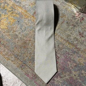 100% Pure Silk Blue and Gold Handmade Checkered Tie $24
